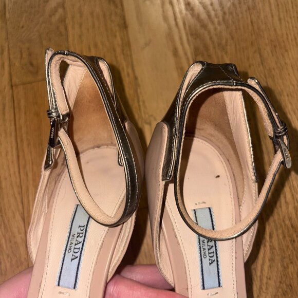 Prada D'Orsay Leather Pumps - Size 7.5, IT 37.5 Stiletto Heels - Picture 6 of 9